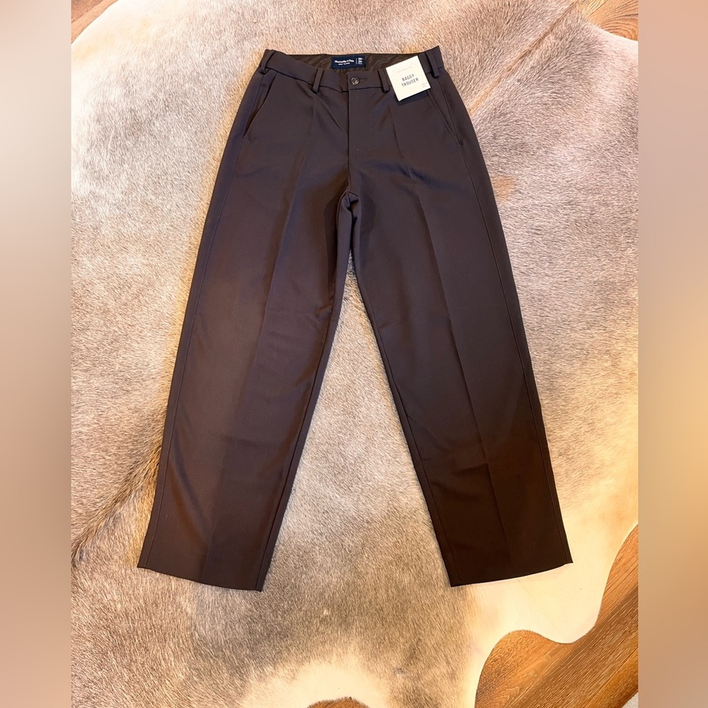 Abercrombie Baggy Trousers, Brown, 30x34 NWT